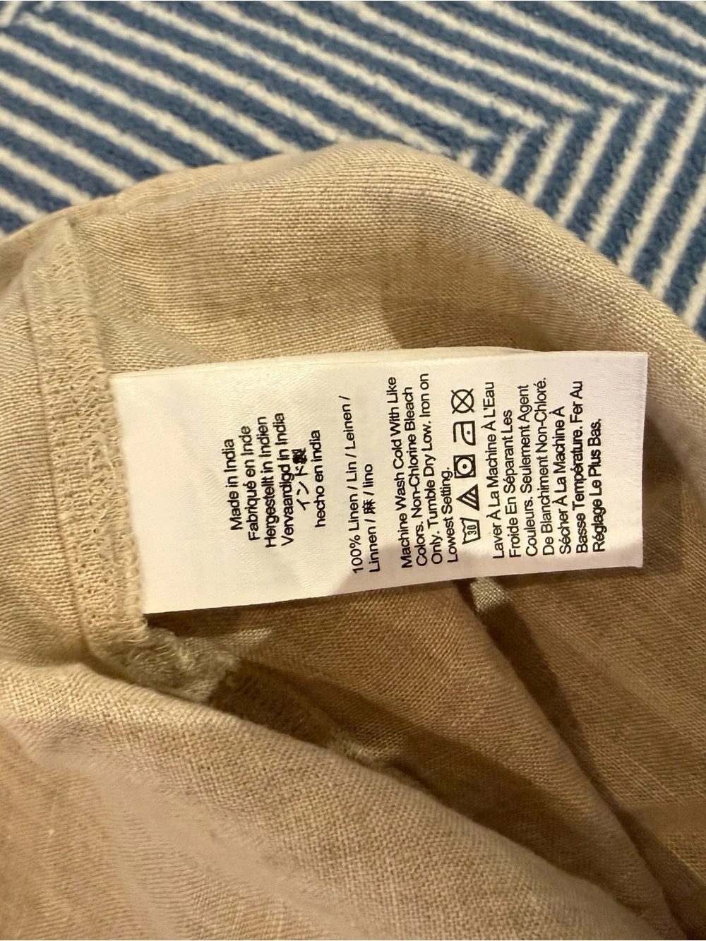 J. Crew Natural Linen Tie-Shoulder Tank